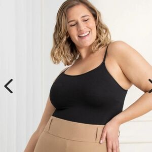 Shapermint Size XL Black Scoop Neck Cami